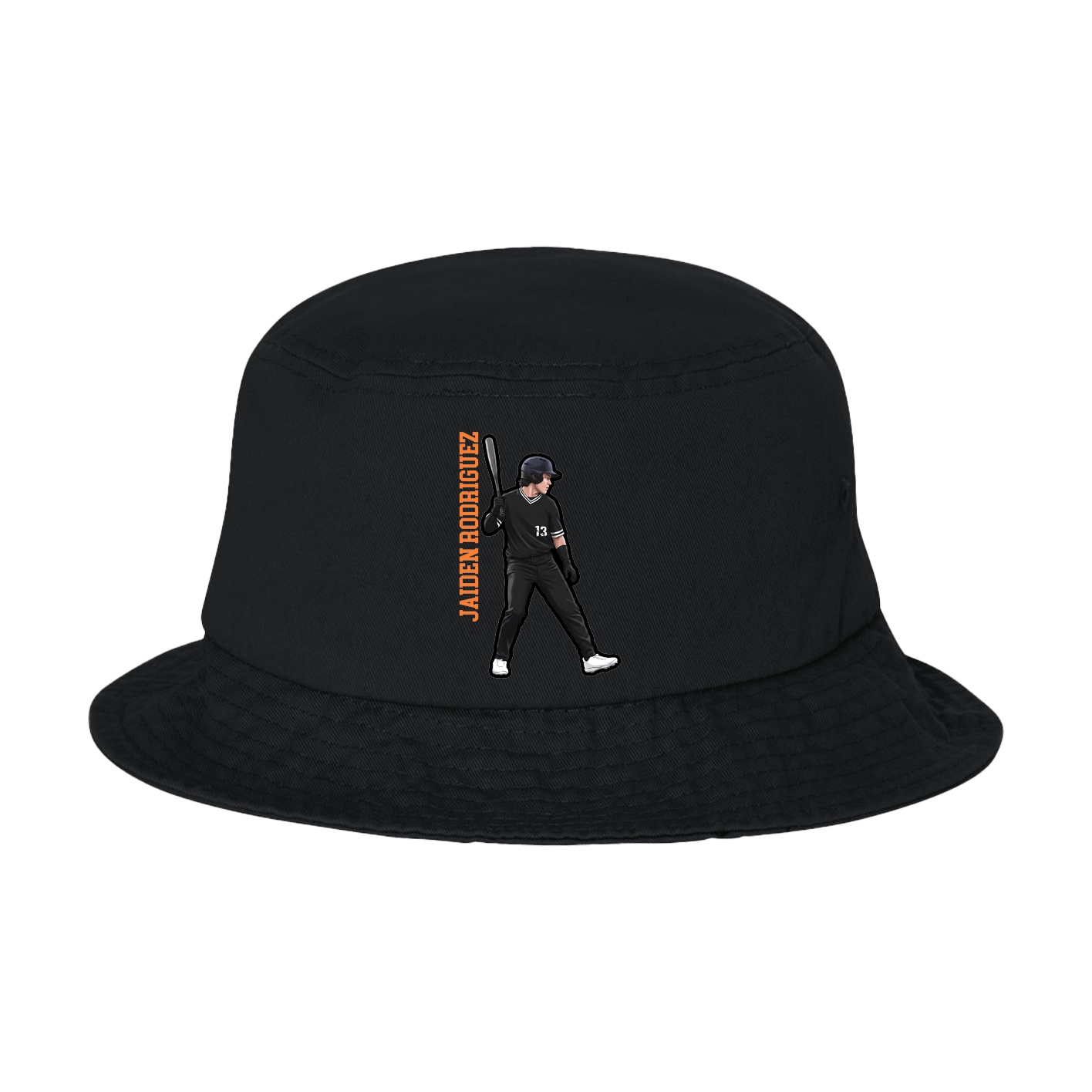 Bucket Cap — Name Vertical in Black