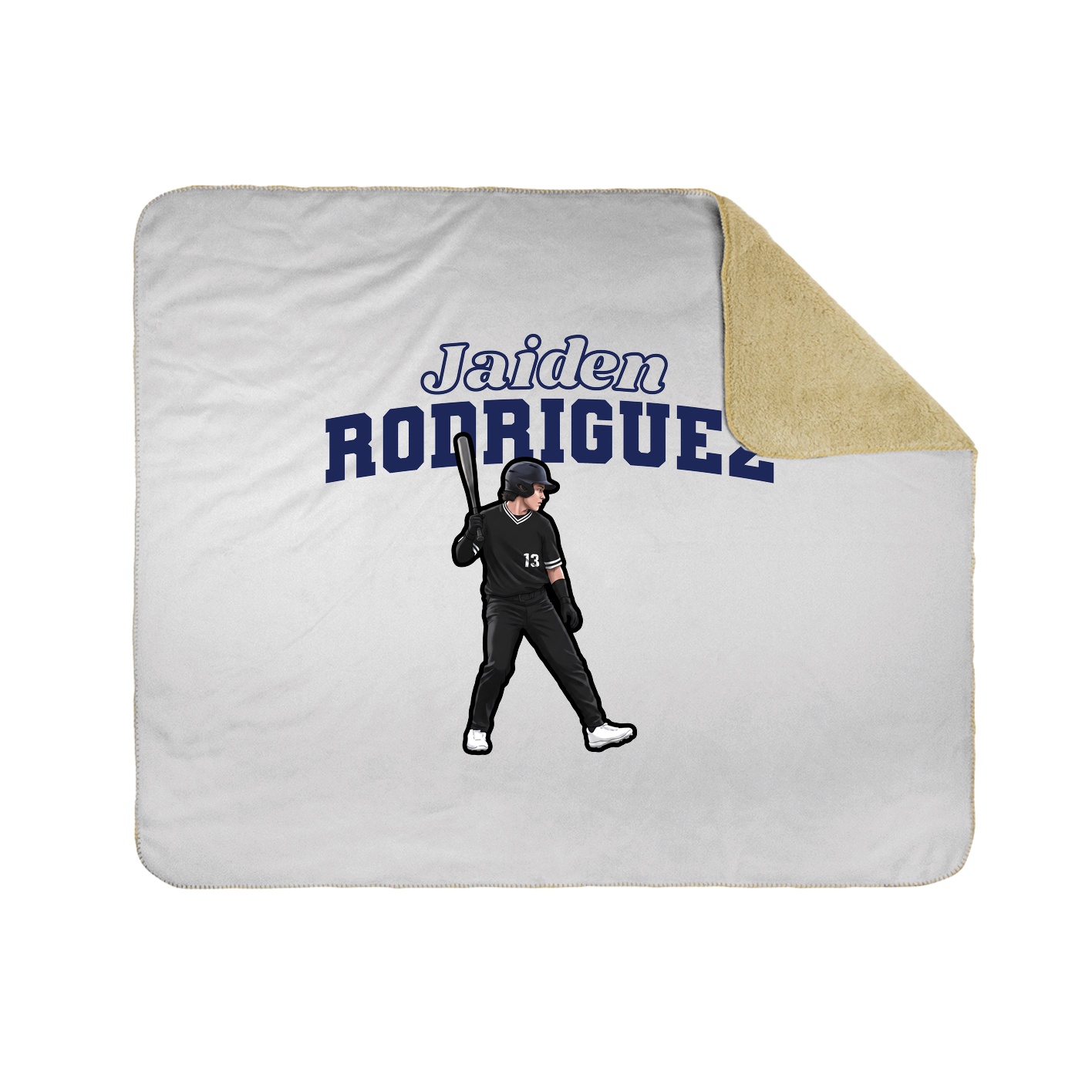 Throw Blanket — Name Arch in White