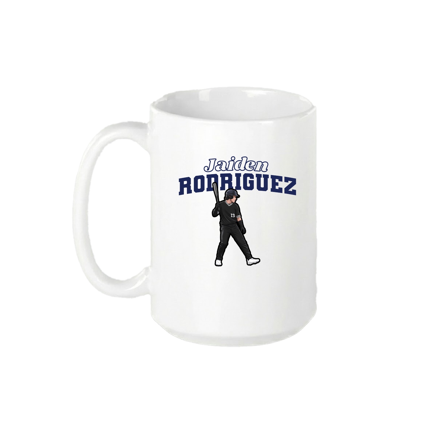 15oz Coffee Mug — Name Arch in White