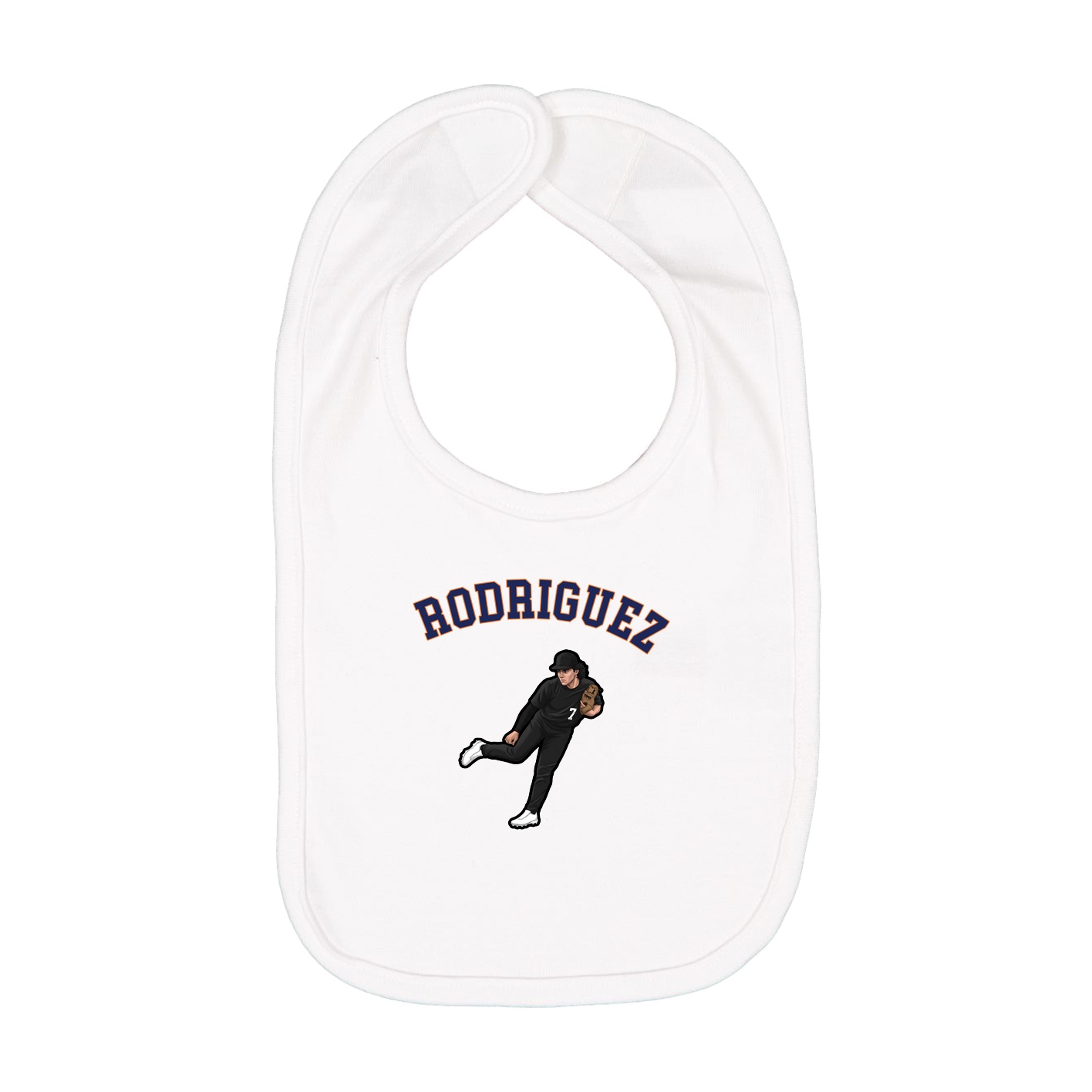 Infant Bib — Shirsey Arch in White