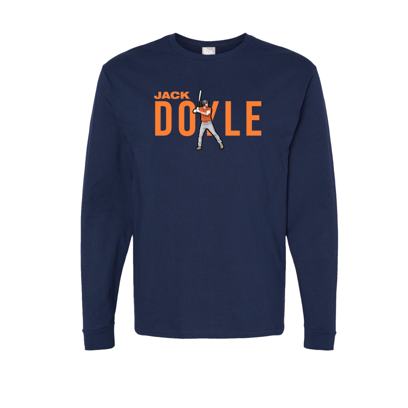 Long Sleeve Tee — Player Name in Navy