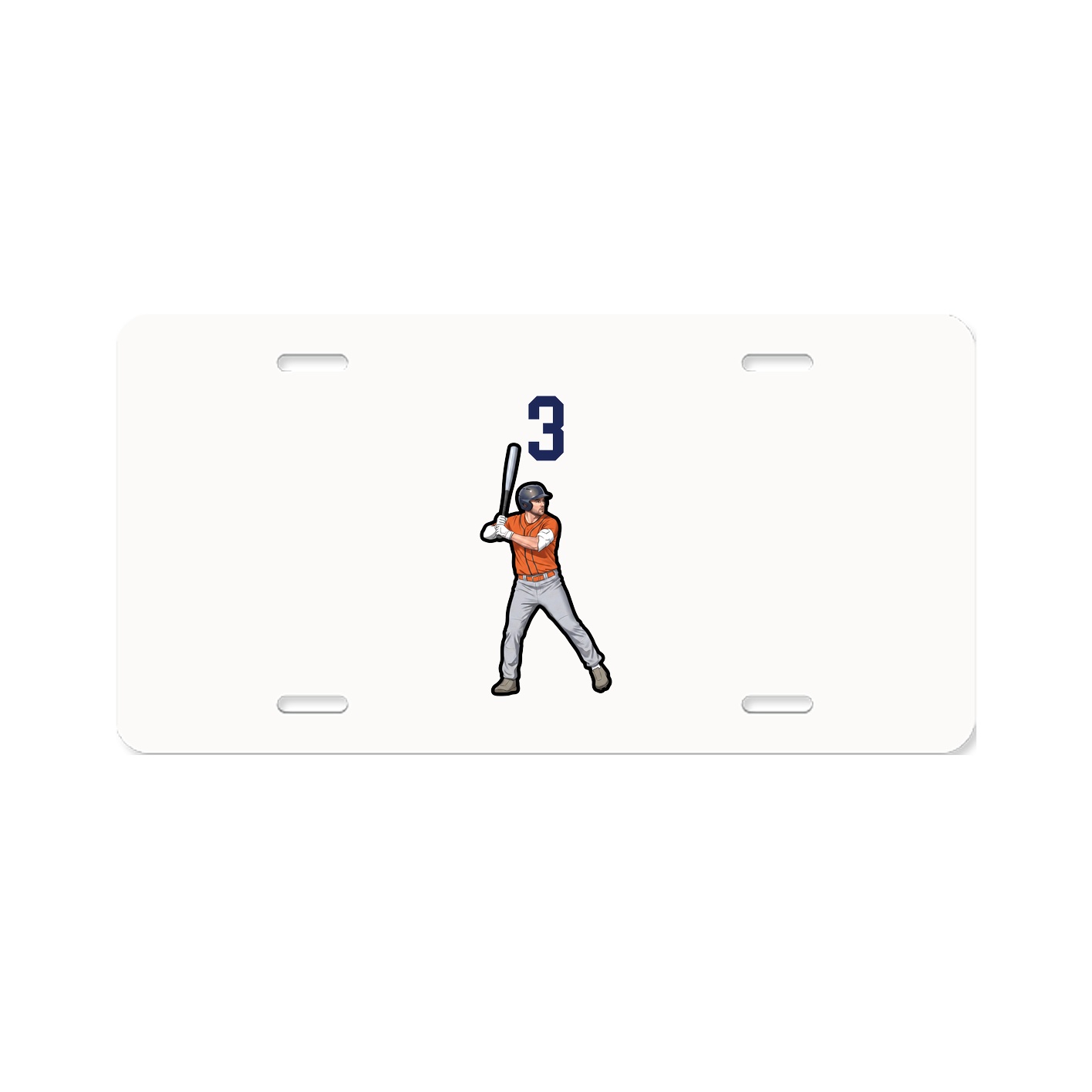 License Plate — Number Top in Classic