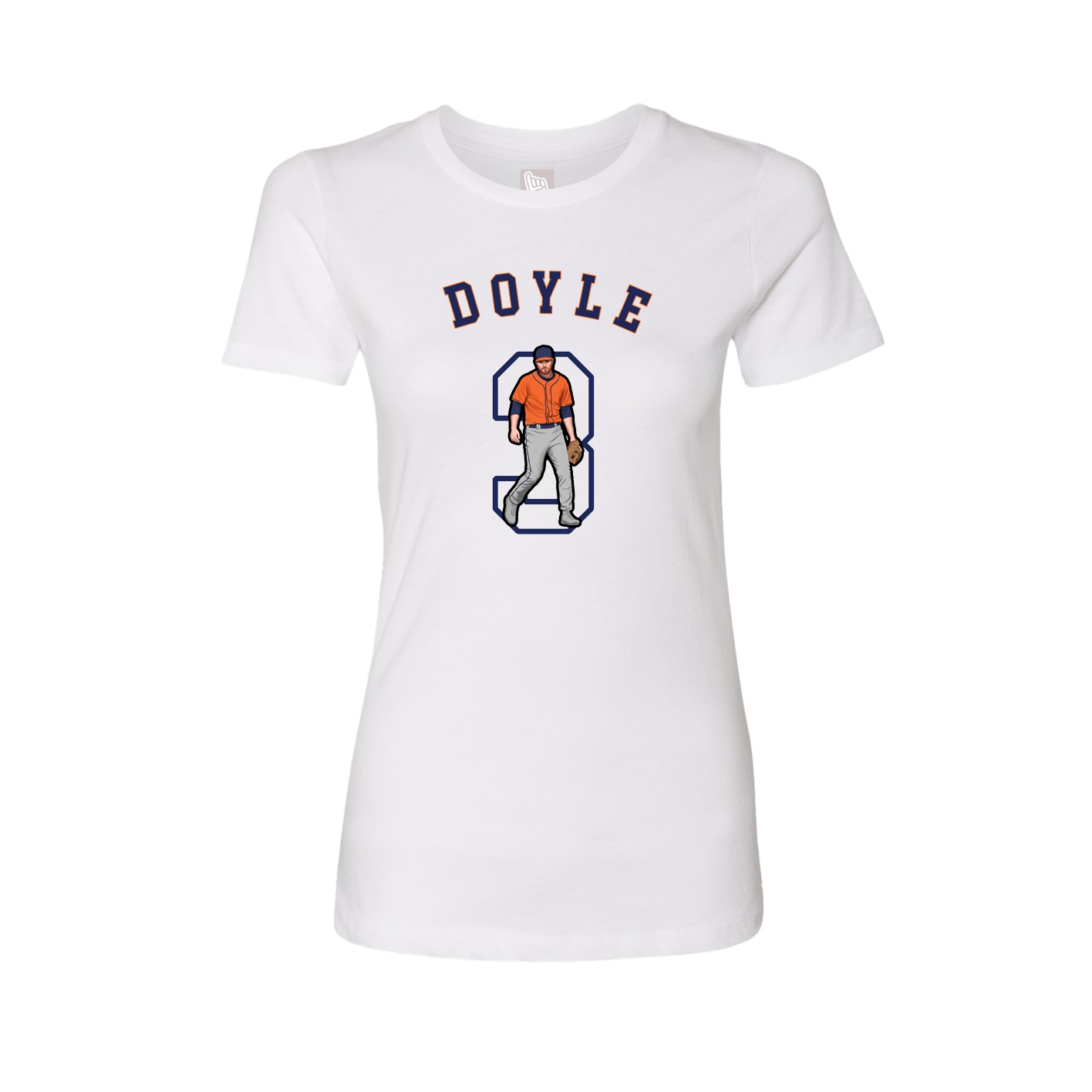 Fitted Women's Tee — Shirsey Arch in White