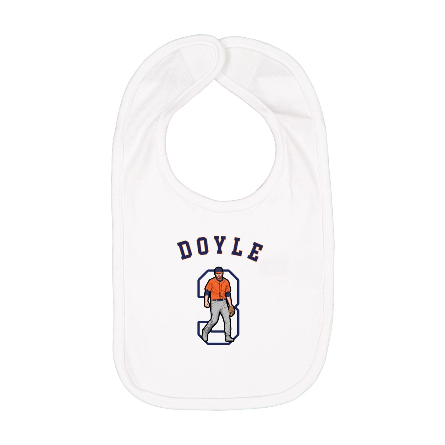 Infant Bib — Shirsey Arch in White
