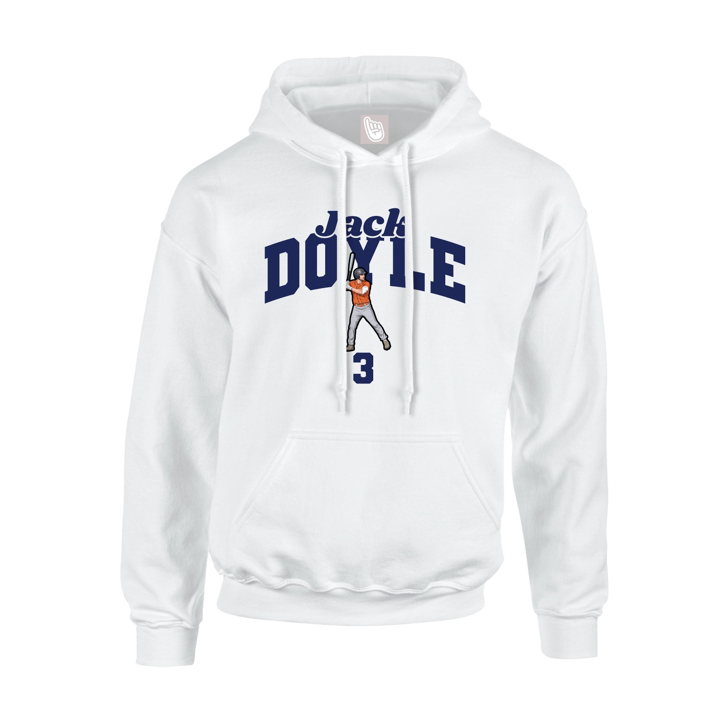 Youth Hoodie — Signature Arch in White