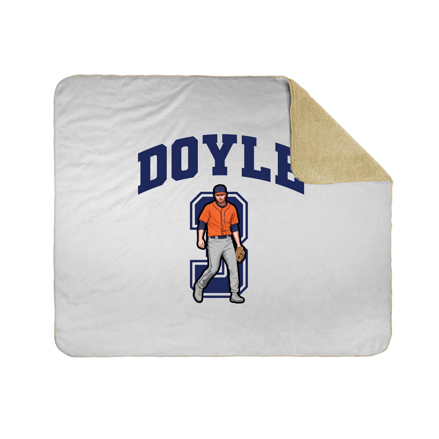 Throw Blanket — Number in White