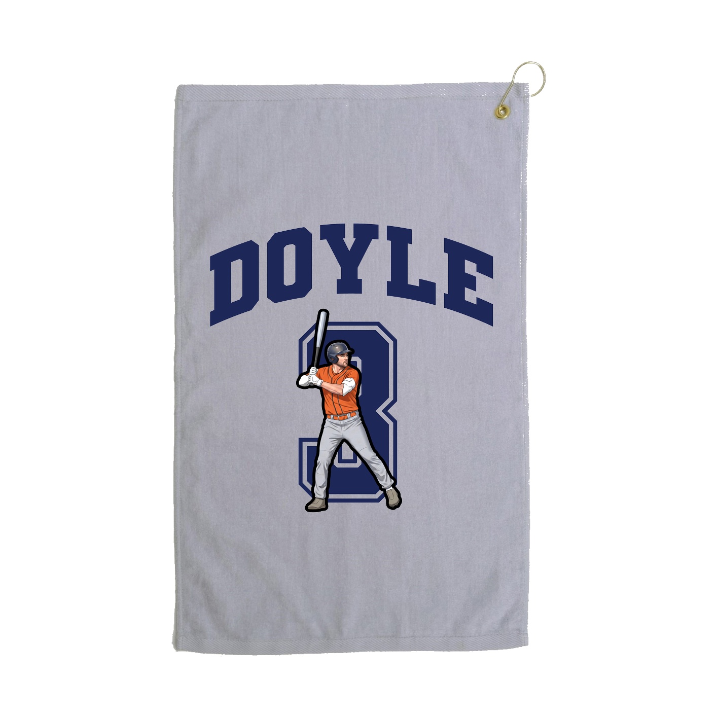 Golf Towel — Number in Grey