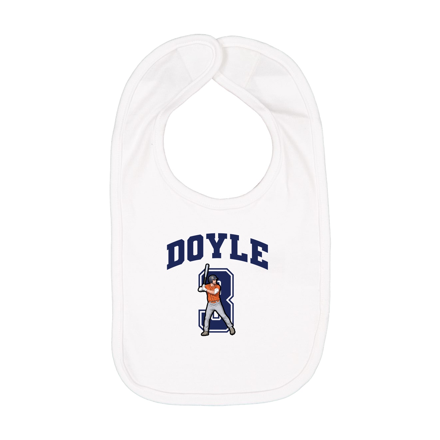 Infant Bib — Number in White