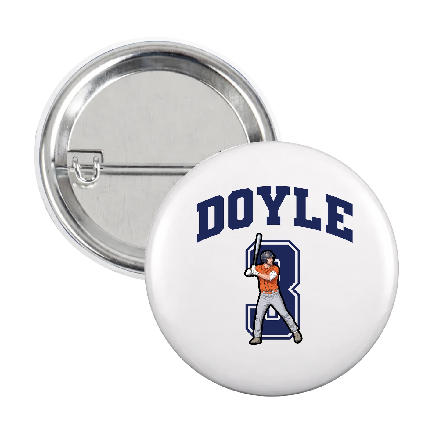 Game Day Button — Number in White