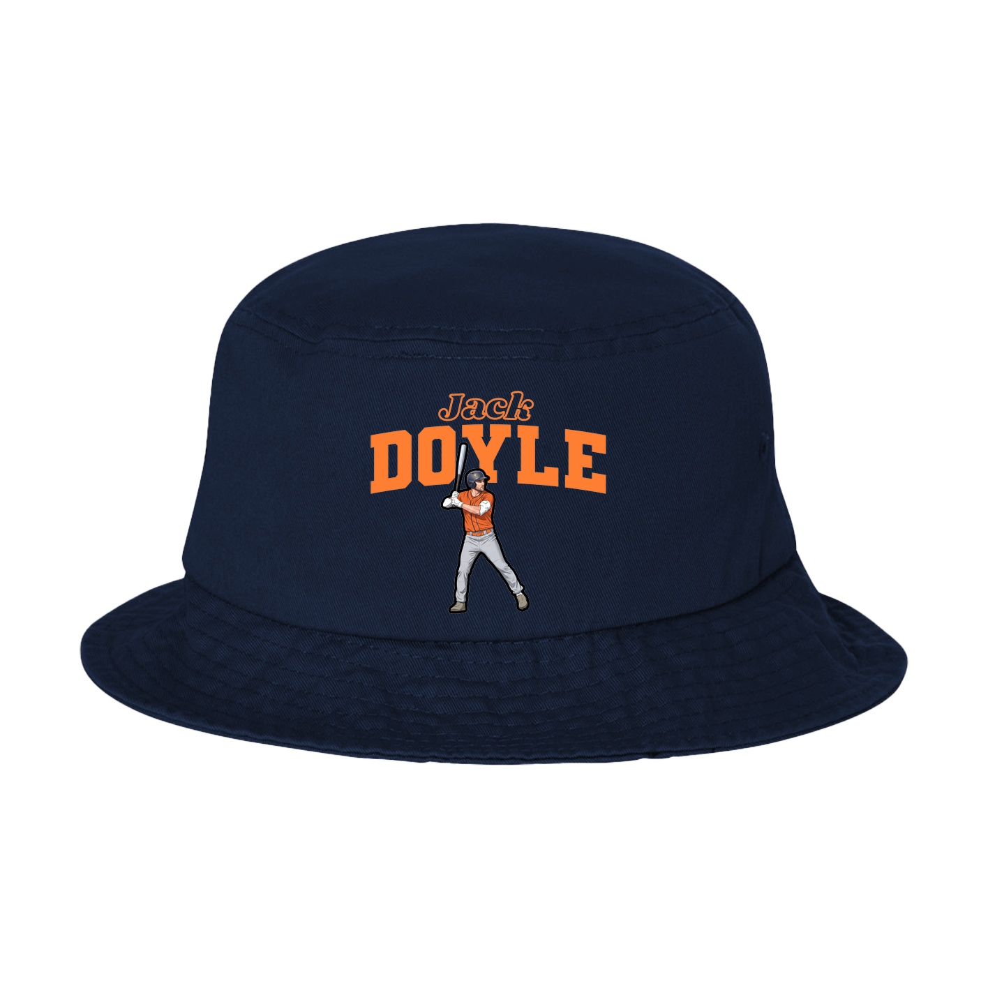 Bucket Cap — Name Arch in Navy