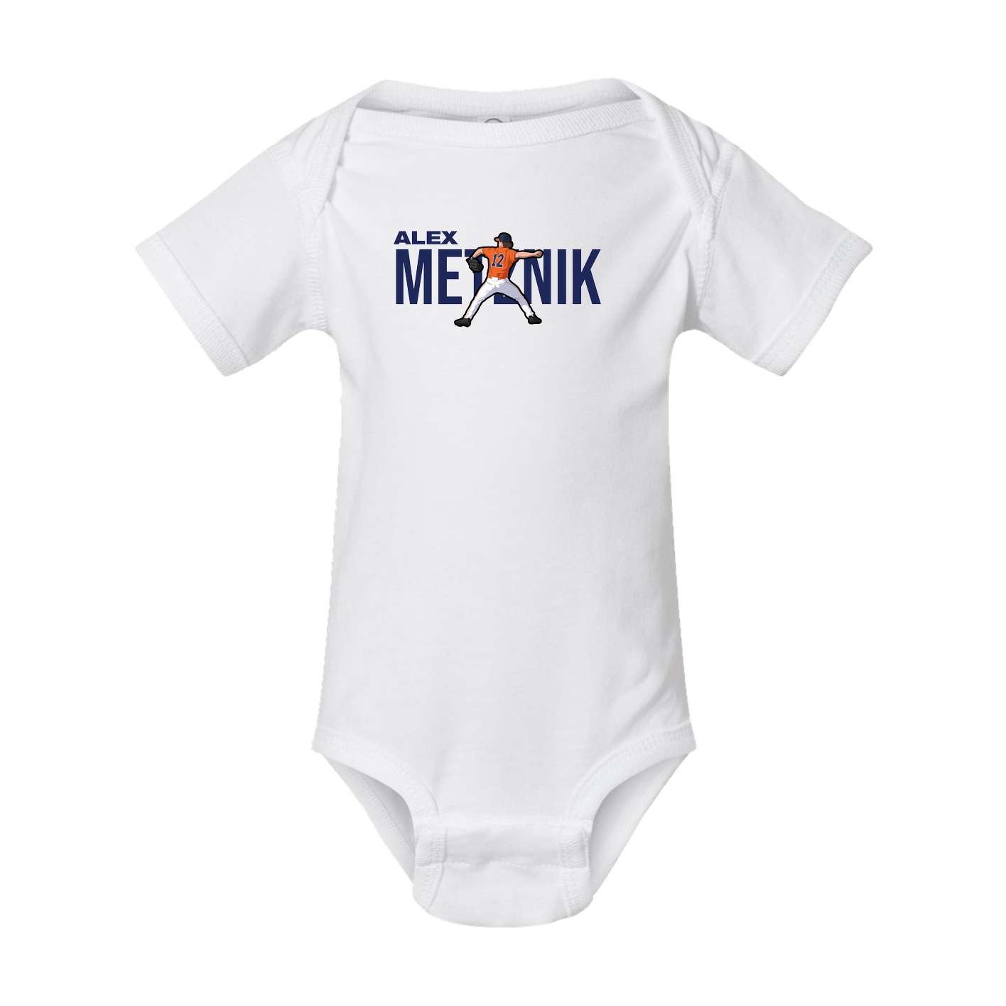 Baby Onesie — Player Name in White