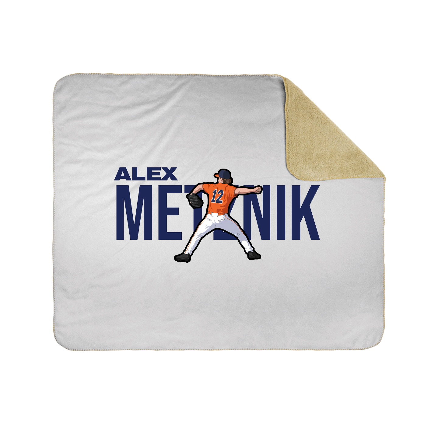 Throw Blanket — Player Name in White
