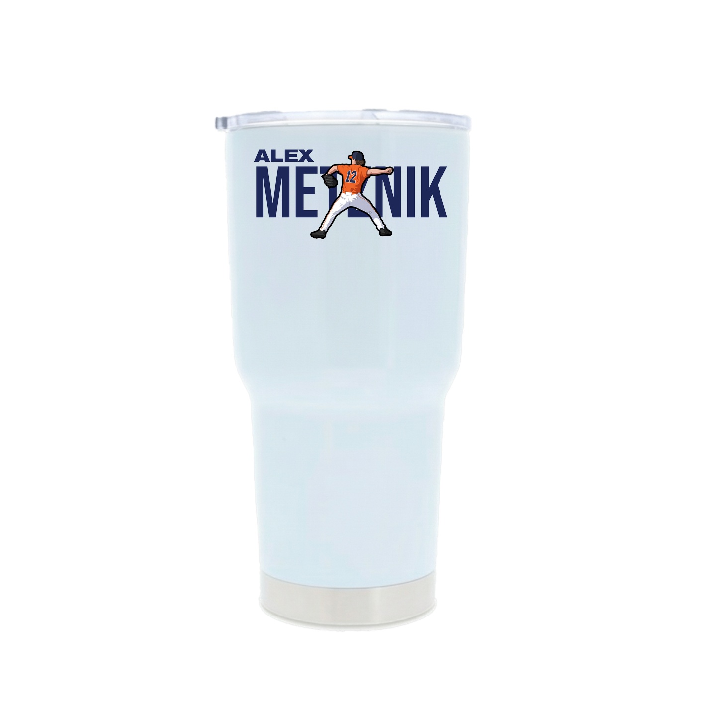 30oz Stainless Steel Tumbler — Player Name in White