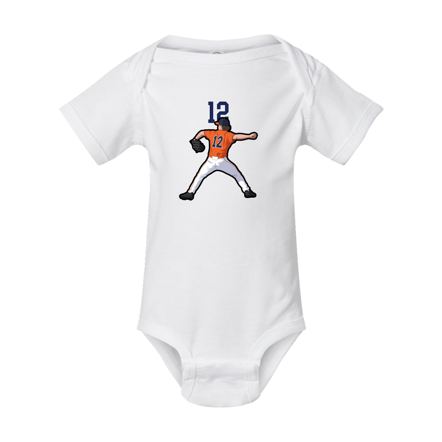 Baby Onesie — Number Top in White