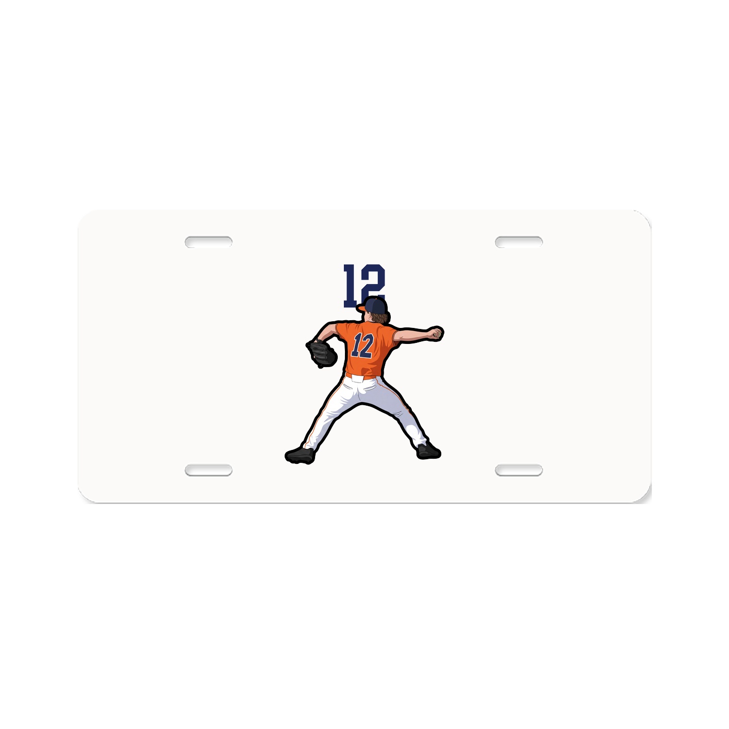 License Plate — Number Top in Classic