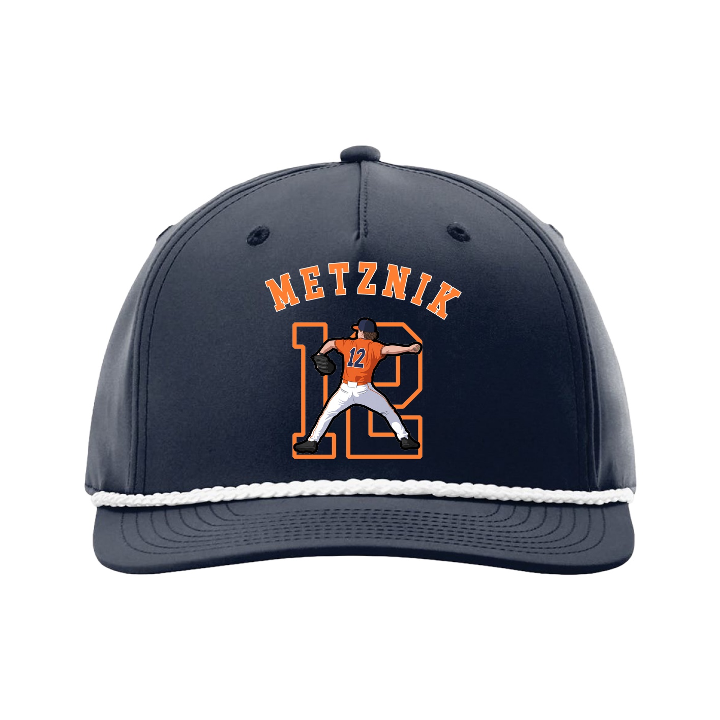 Five-Panel Classic Rope Cap — Shirsey Arch in Navy