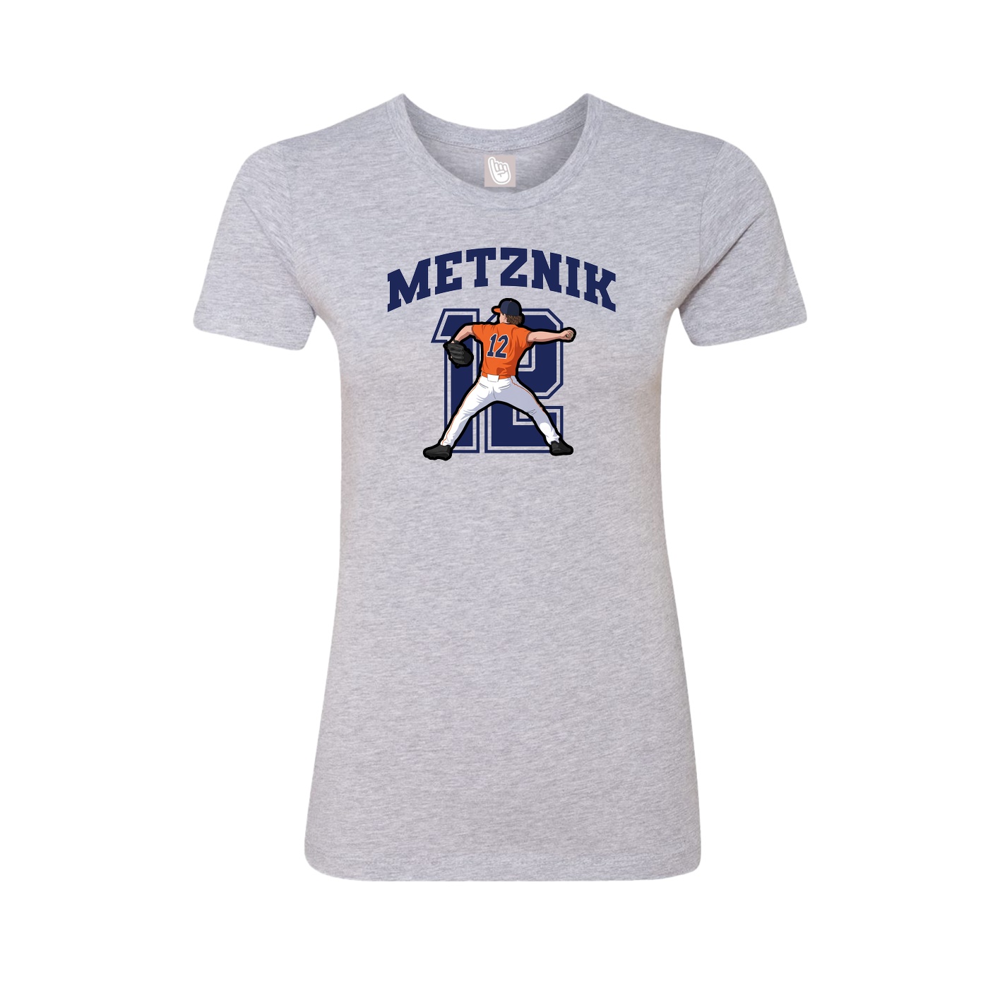 Fitted Women's Tee — Number in Grey