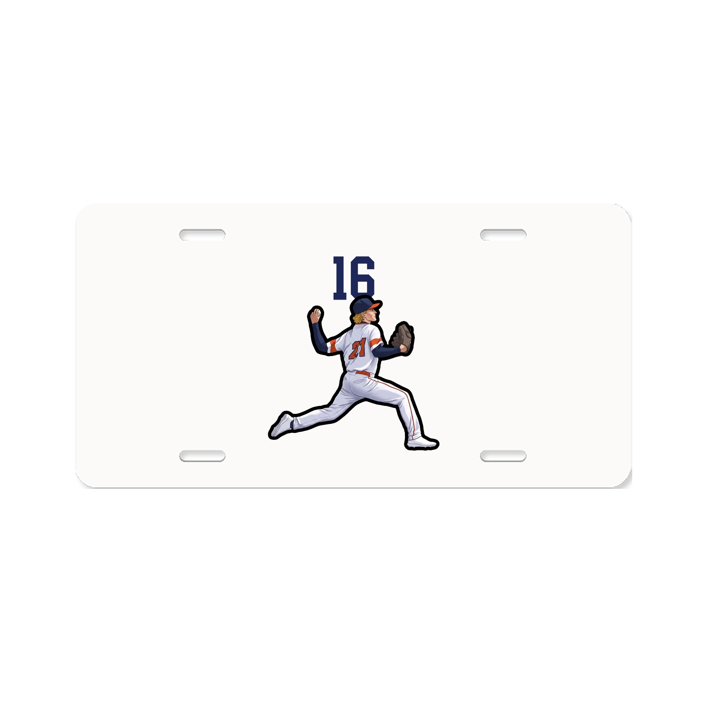 License Plate — Number Top in Classic