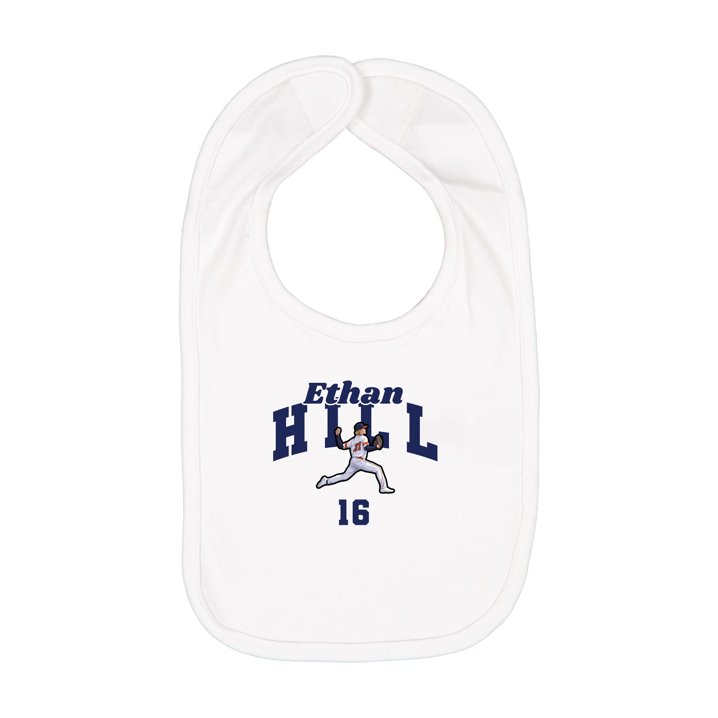 Infant Bib — Signature Arch in White