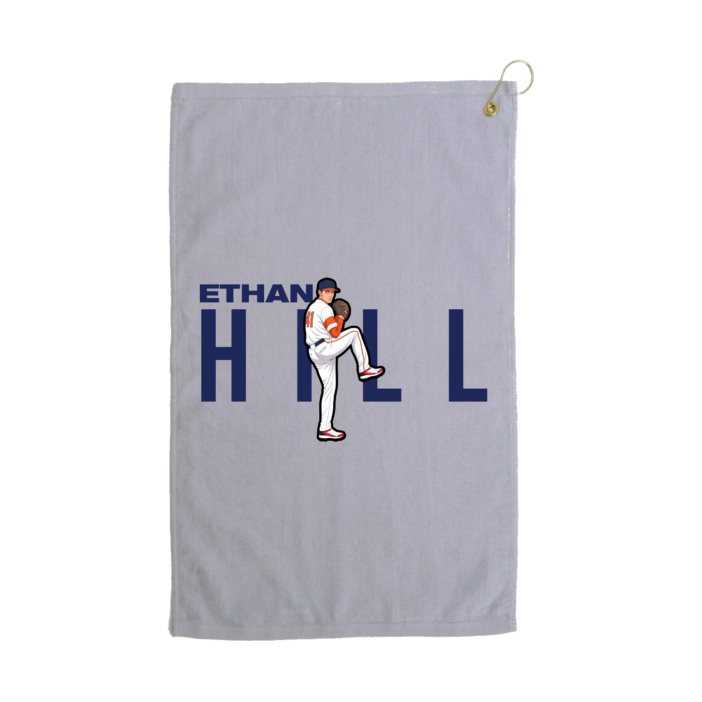 Golf Towel — Player Name in Grey