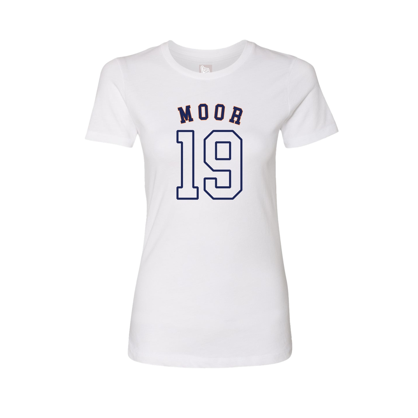 Fitted Women's Tee — Shirsey Arch in White