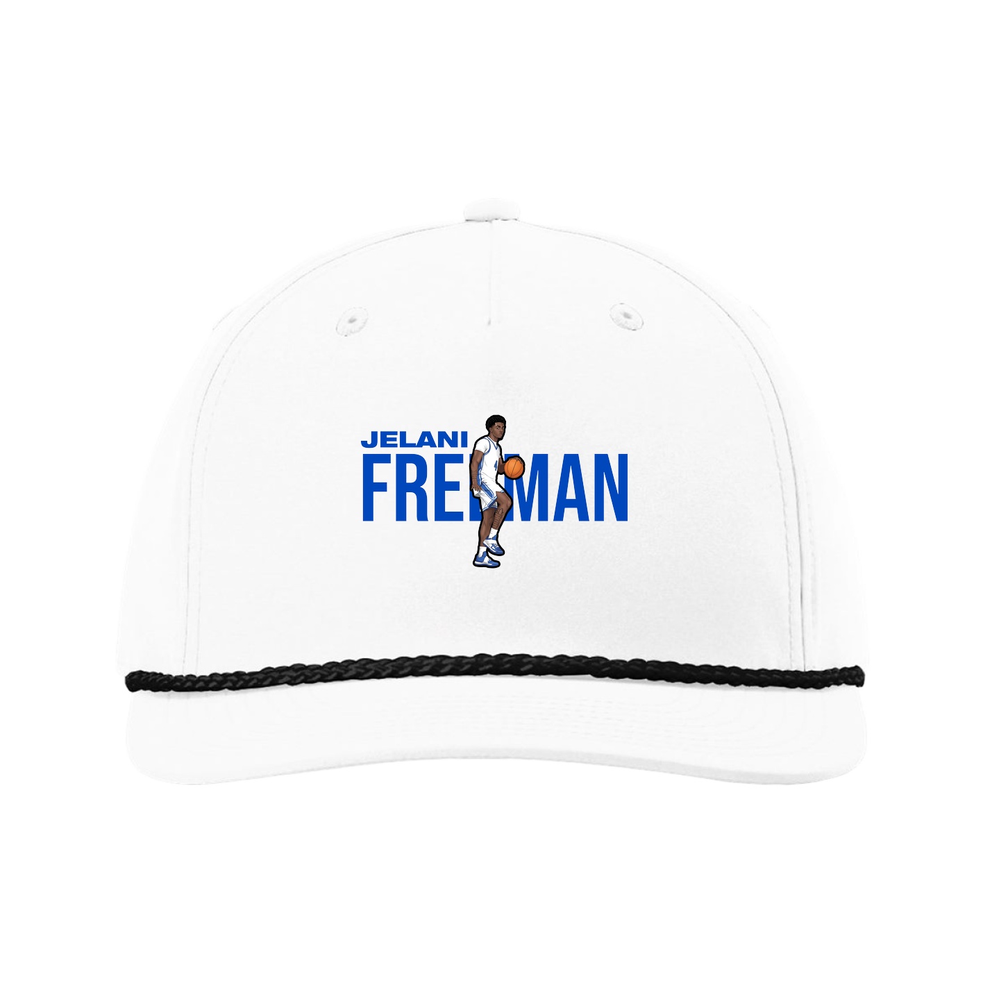 Five-Panel Classic Rope Cap — Player Name in White