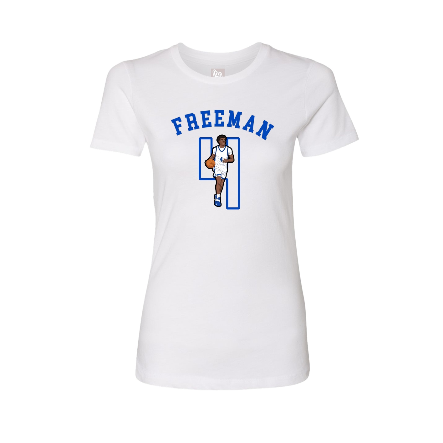 Fitted Women's Tee — Shirsey Arch in White