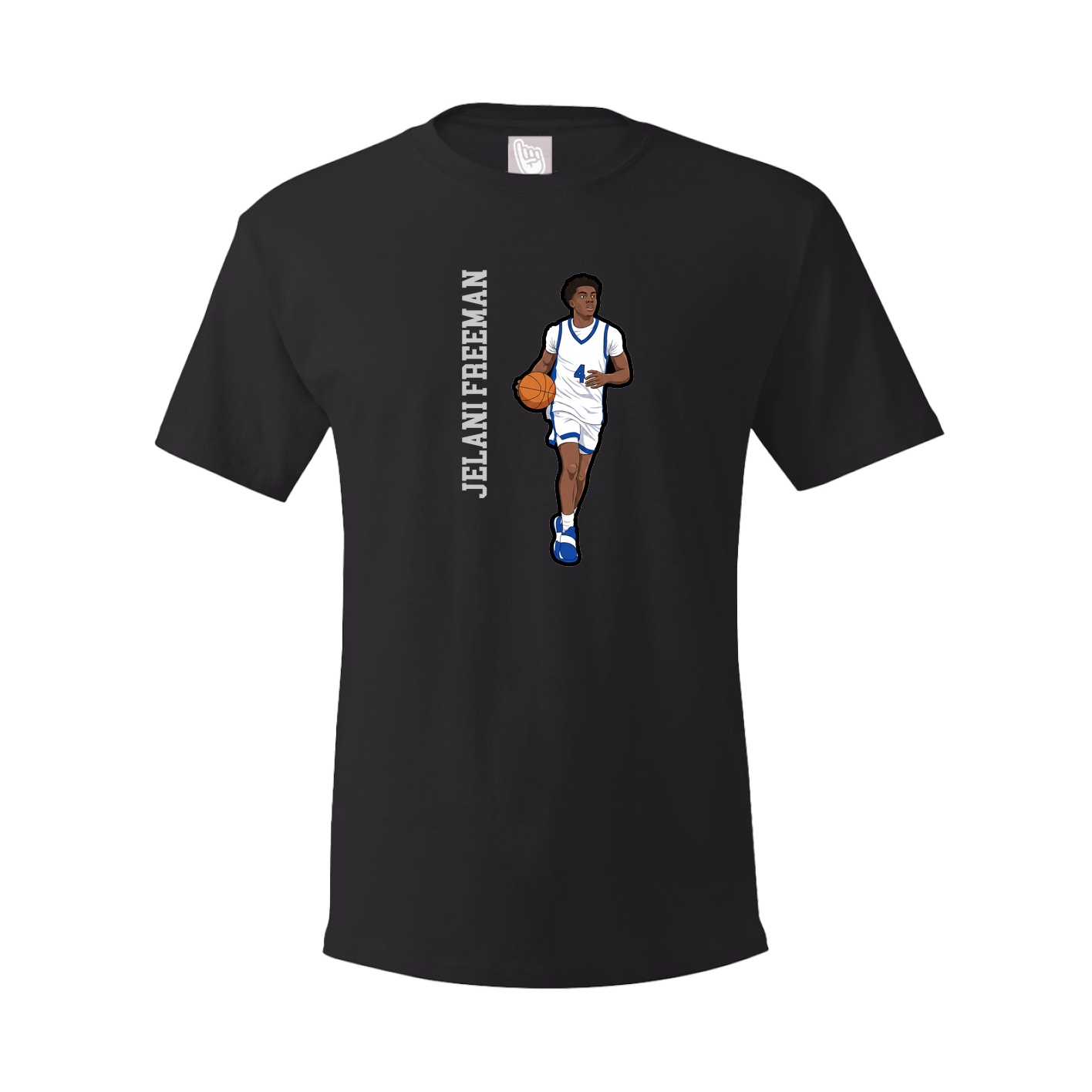 Youth Tee — Name Vertical in Black