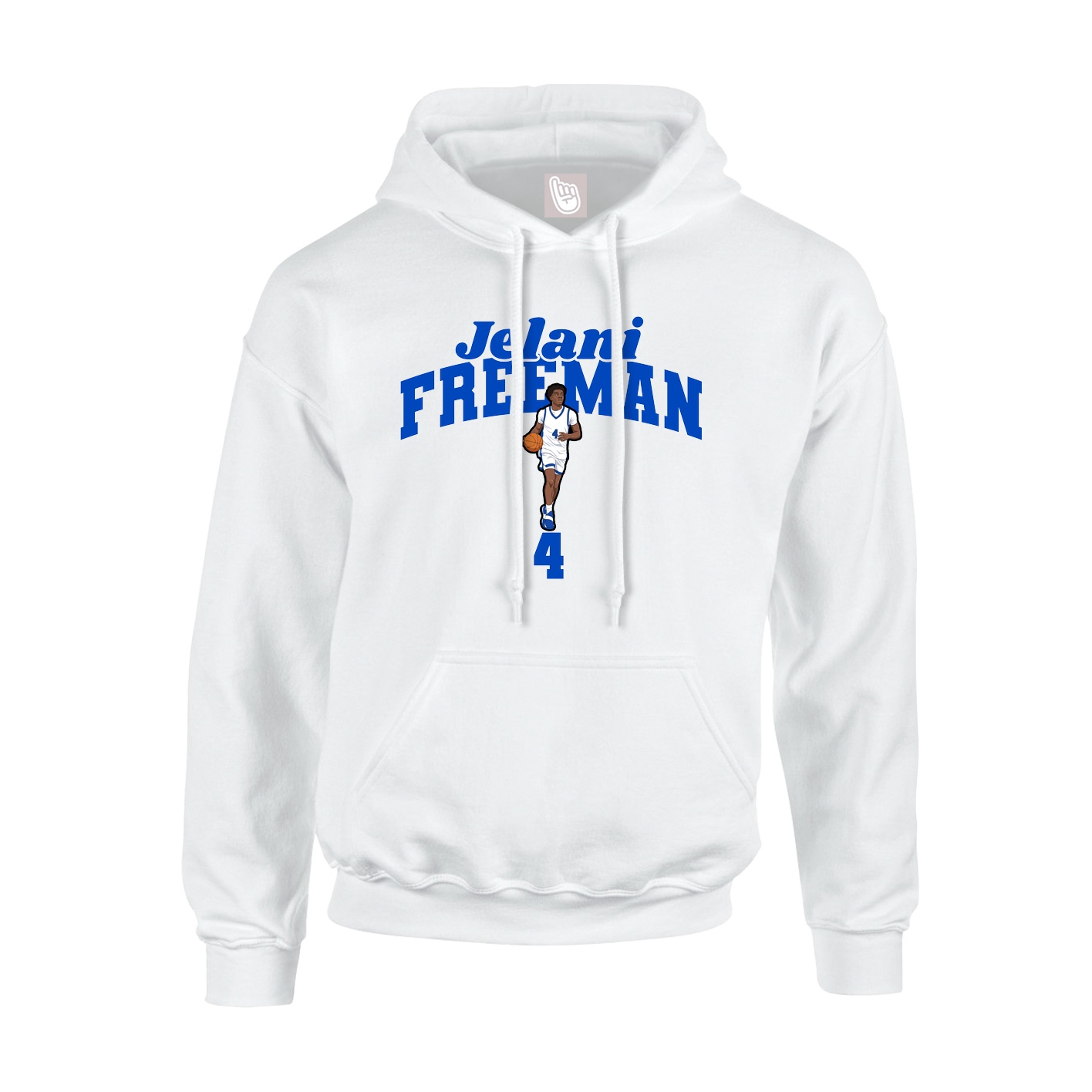 Youth Hoodie — Signature Arch in White