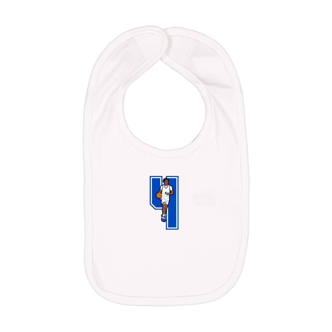 Infant Bib — Number in White