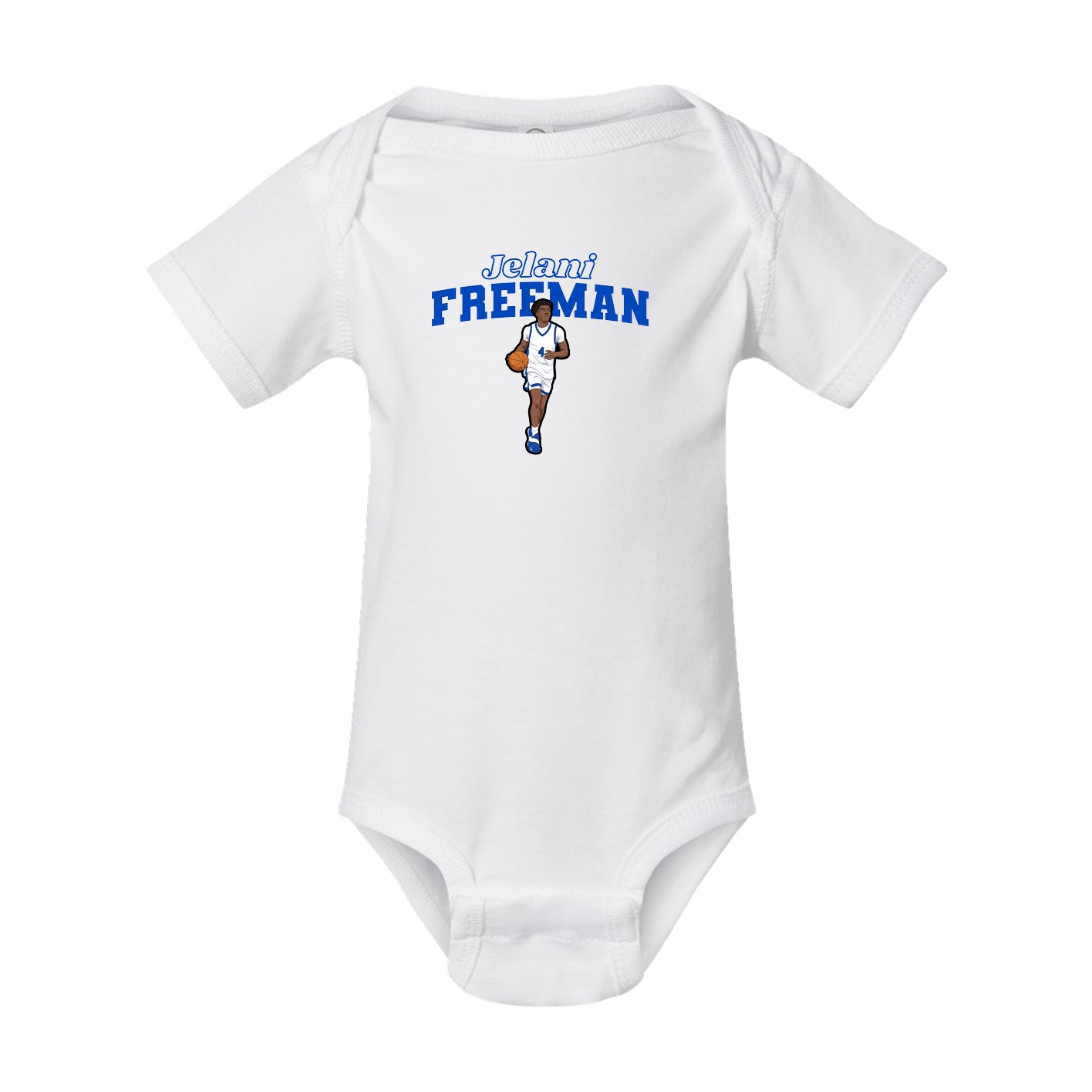 Baby Onesie — Name Arch in White