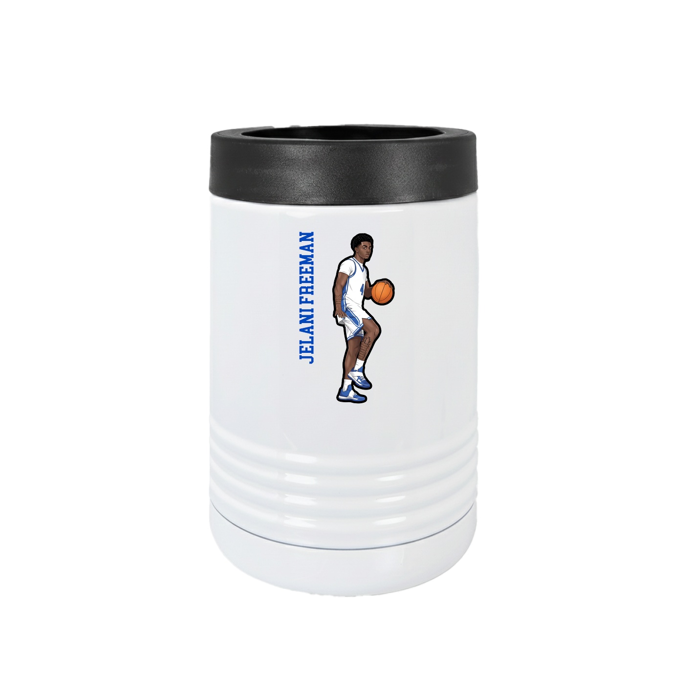 Beverage Holder — Name Vertical in White