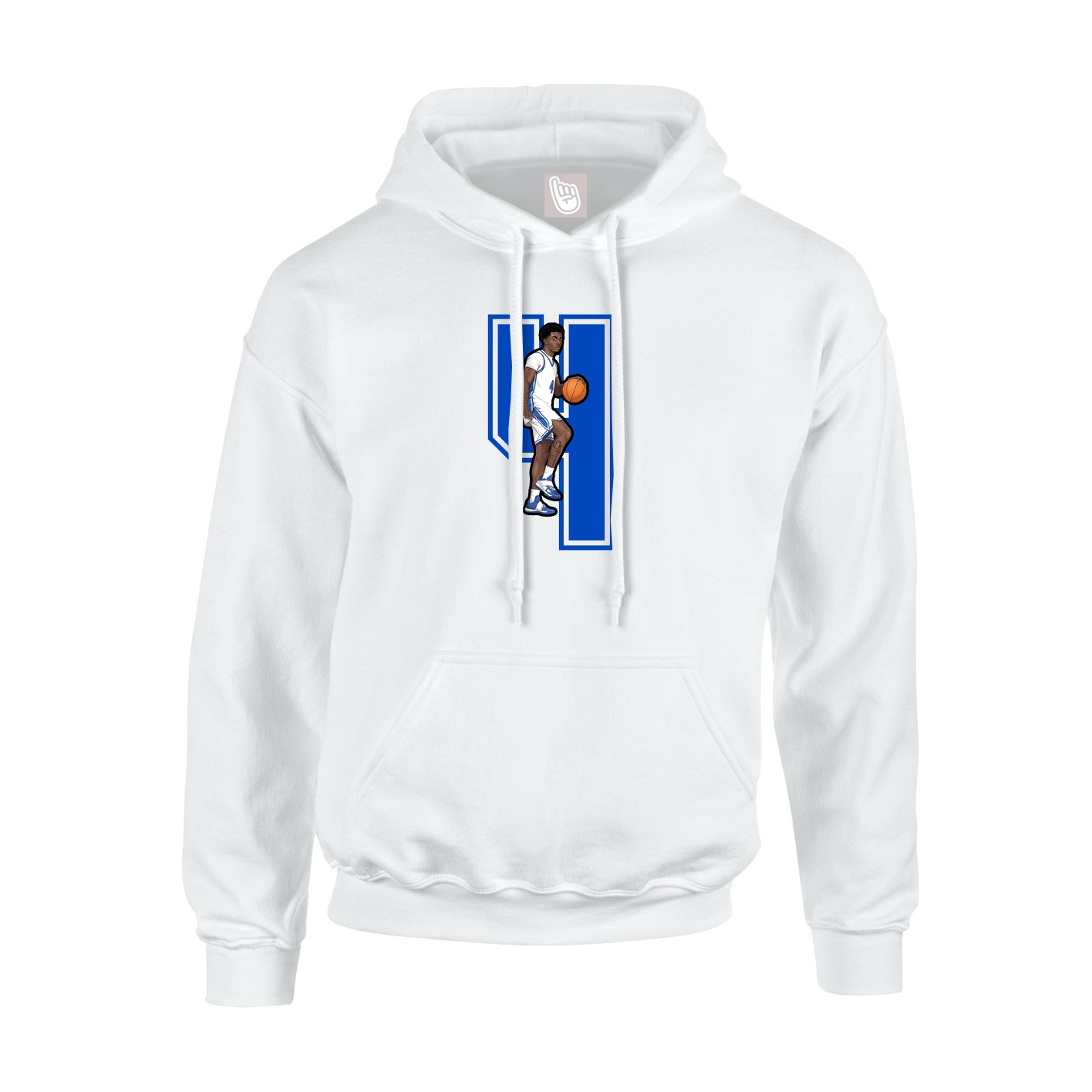 Hoodie — Number in White