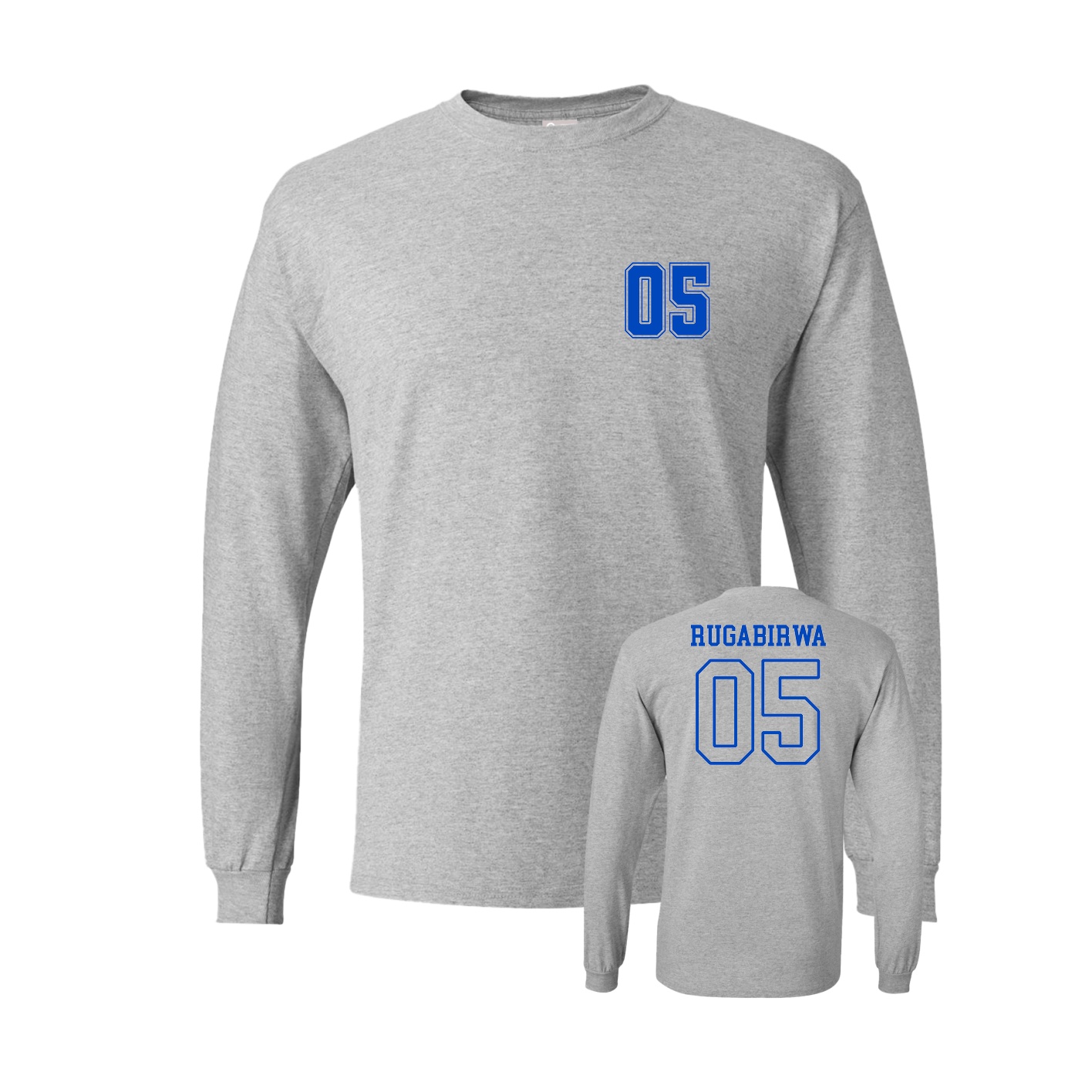 Long Sleeve Tee — Chest Back in Grey