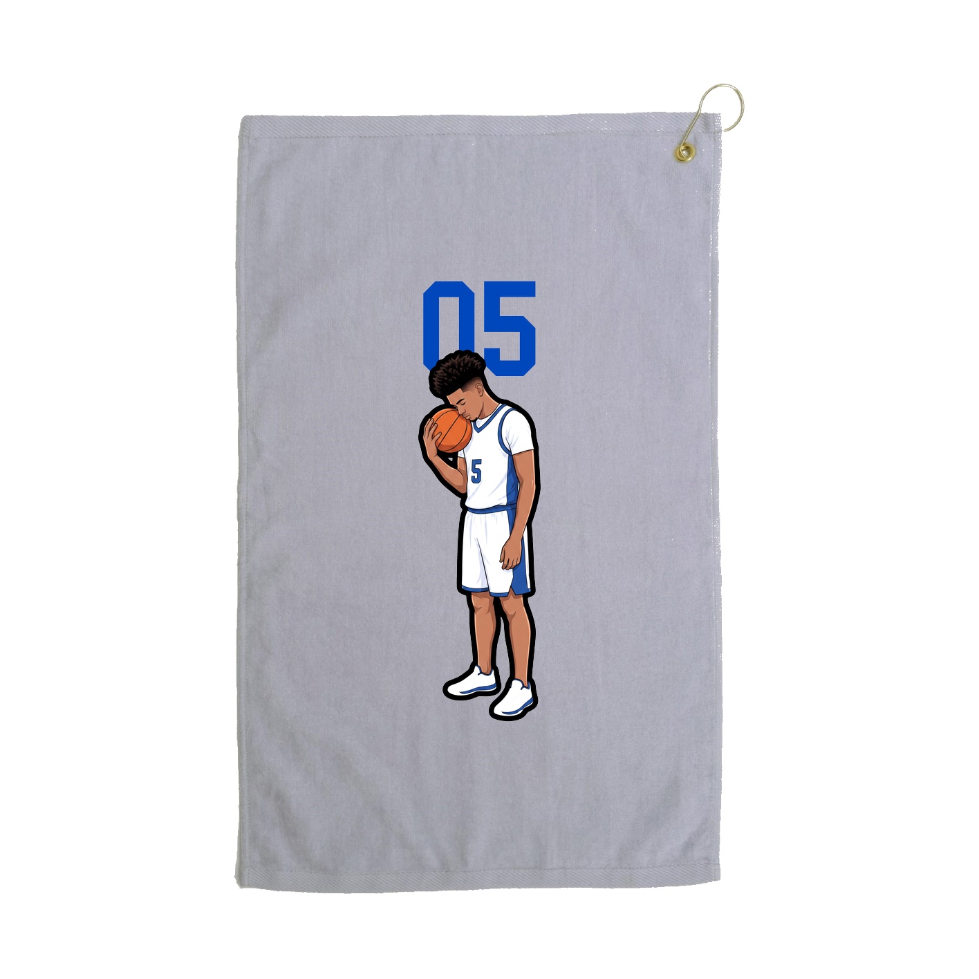 Golf Towel — Number Top in Grey