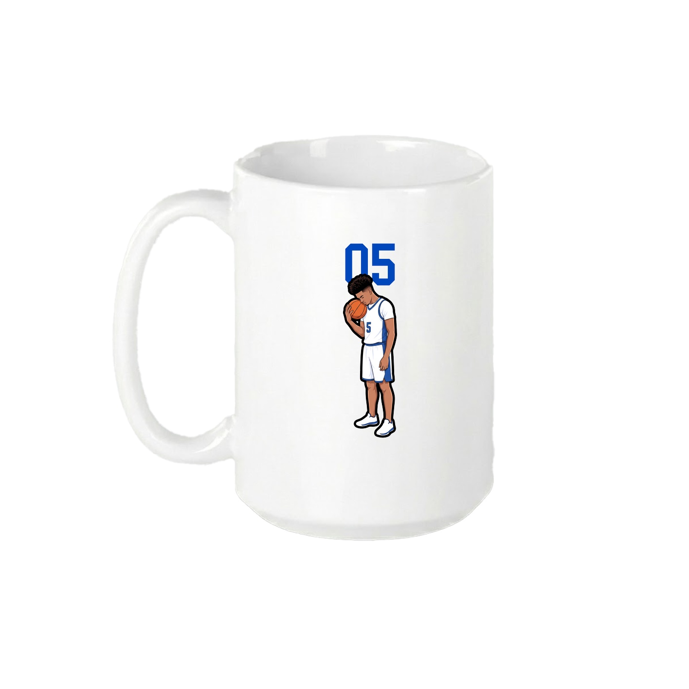15oz Coffee Mug — Number Top in White