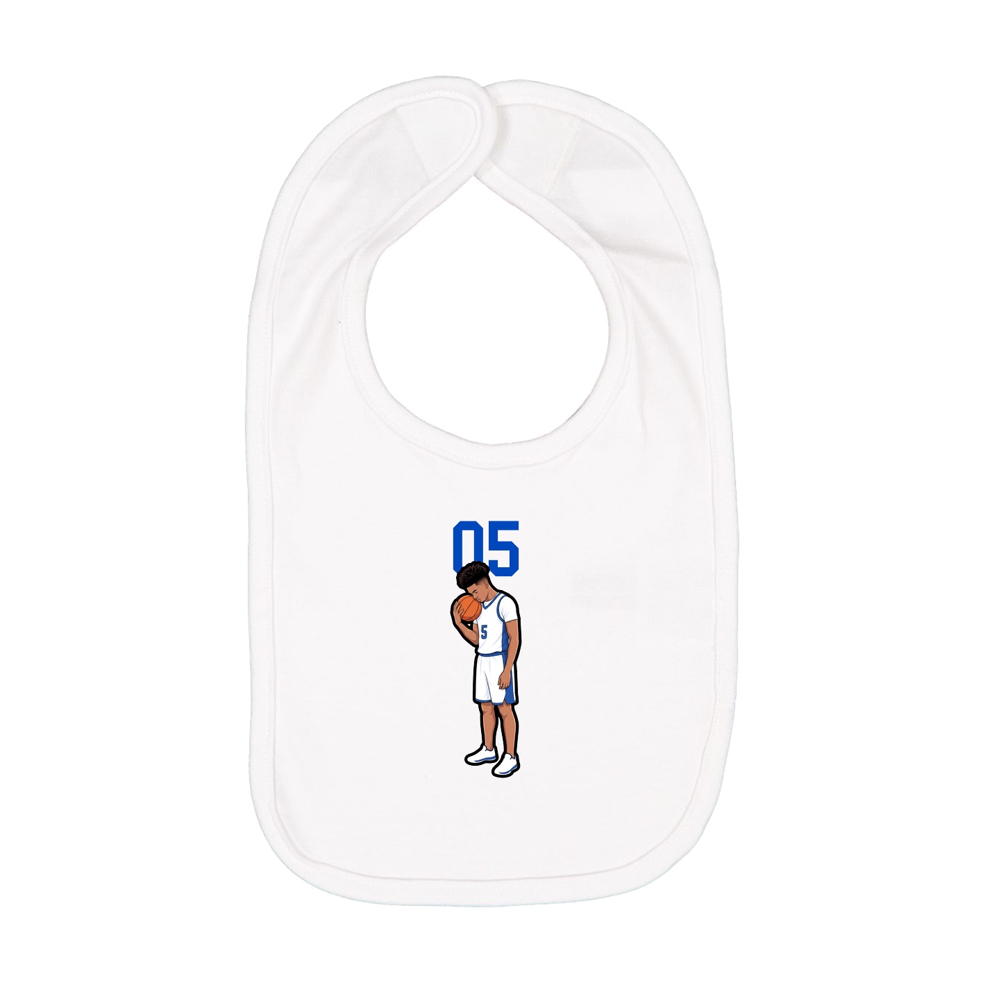 Infant Bib — Number Top in White