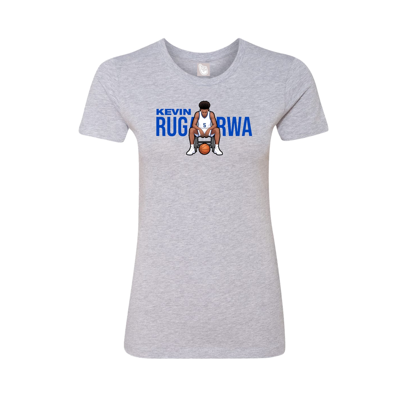Fitted Women's Tee — Player Name in Grey