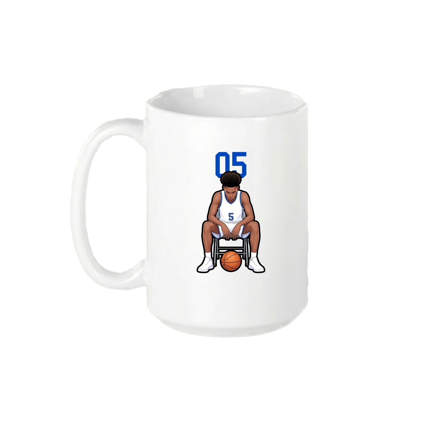 15oz Coffee Mug — Number Top in White