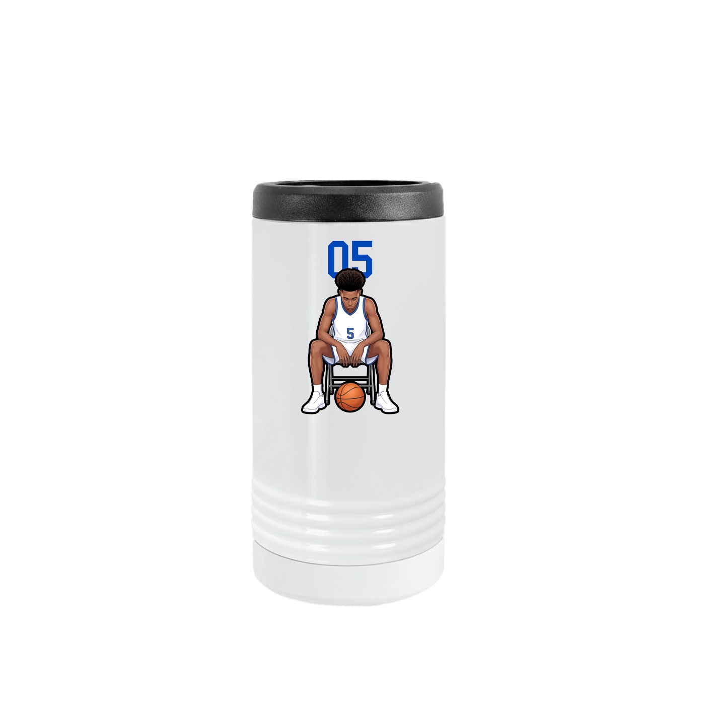 Slim Beverage Holder — Number Top in White