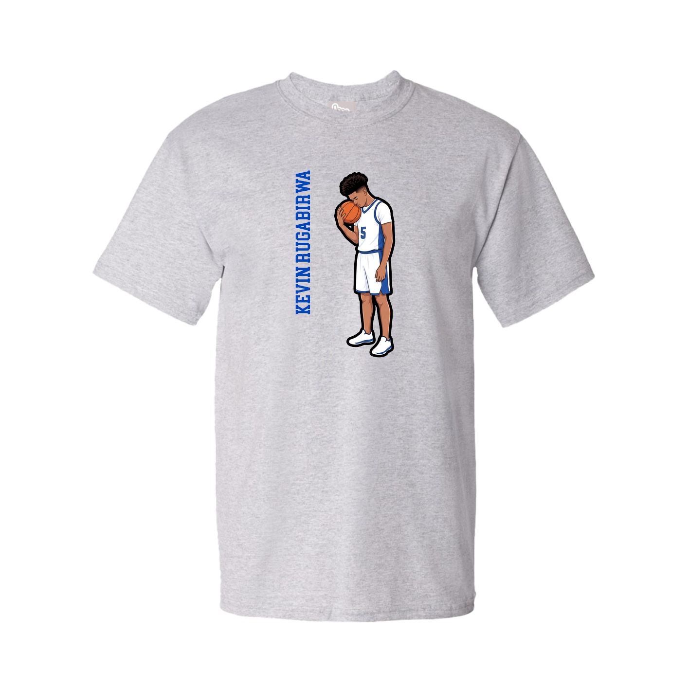 Youth Tee — Name Vertical in Grey