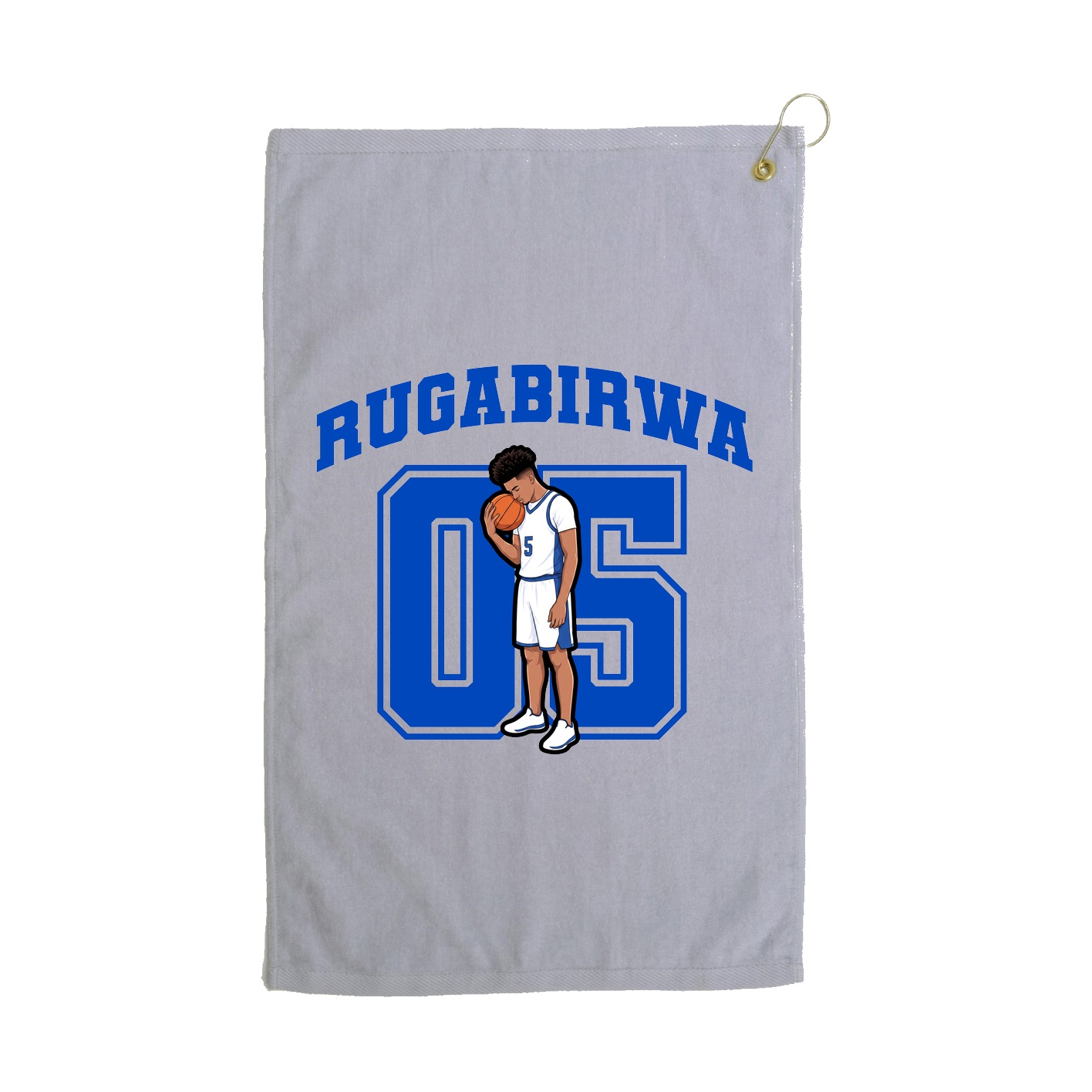 Golf Towel — Number in Grey