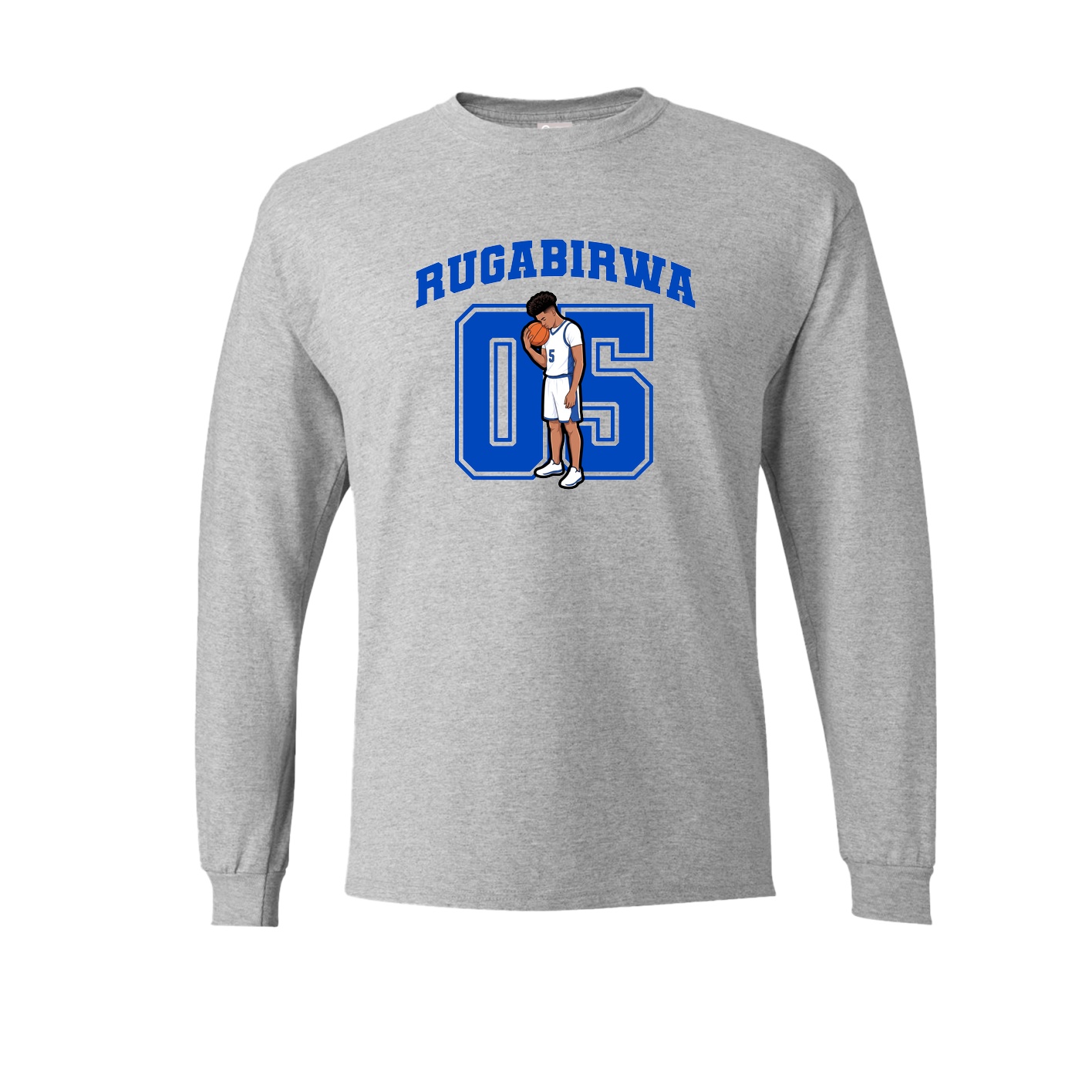 Long Sleeve Tee — Number in Grey