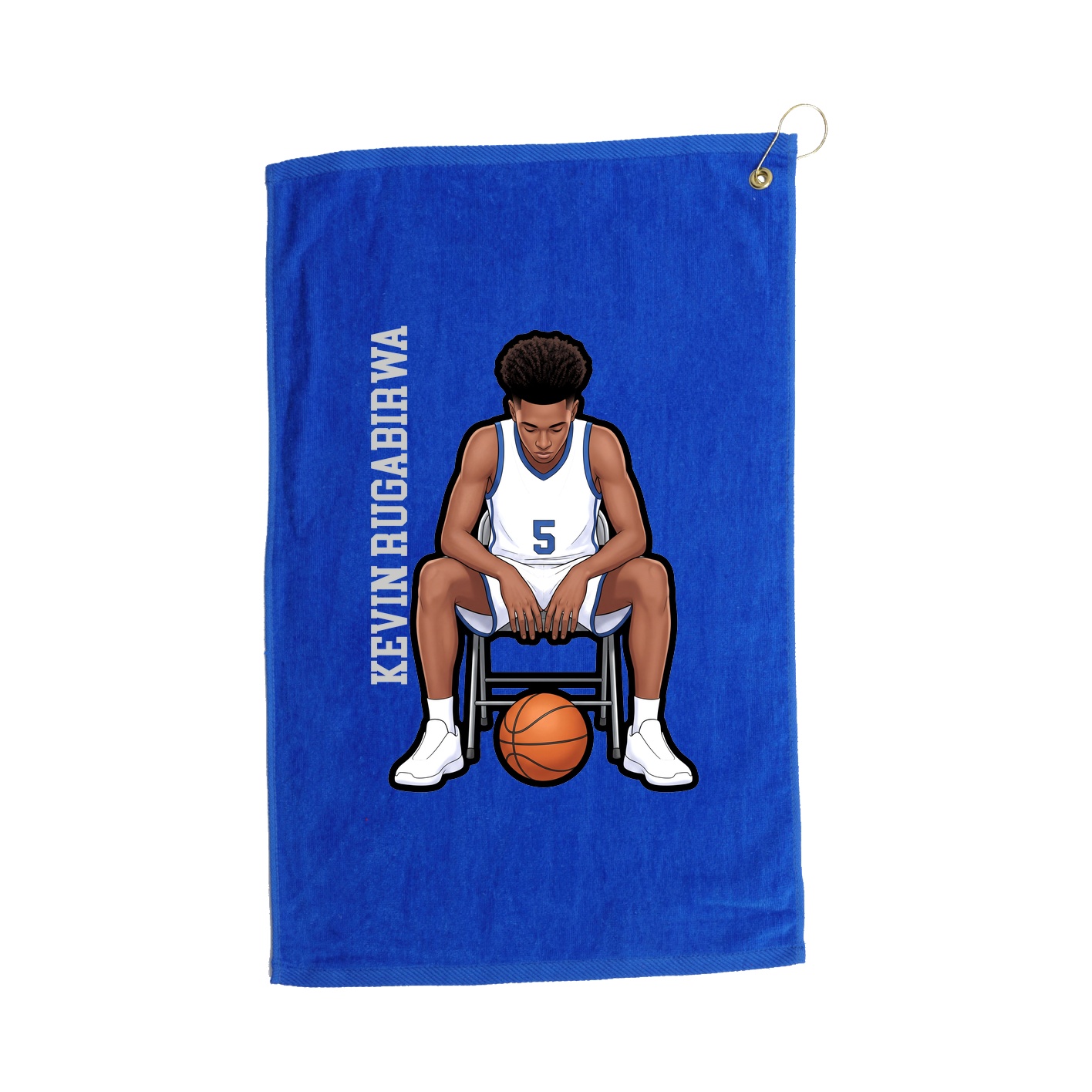 Golf Towel — Name Vertical in Royal
