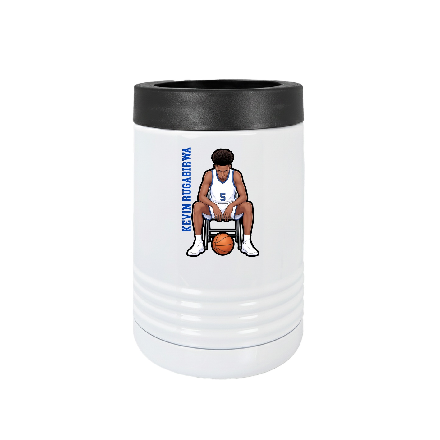 Beverage Holder — Name Vertical in White
