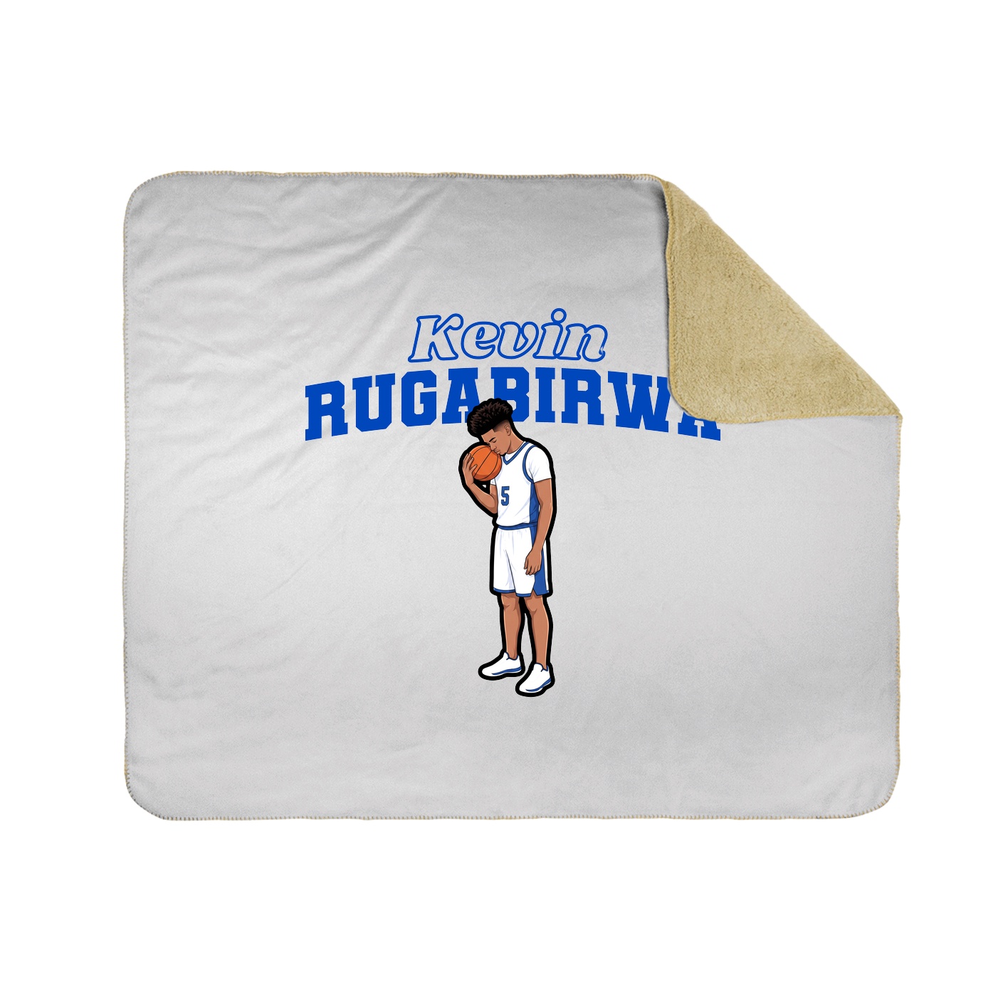 Throw Blanket — Name Arch in White
