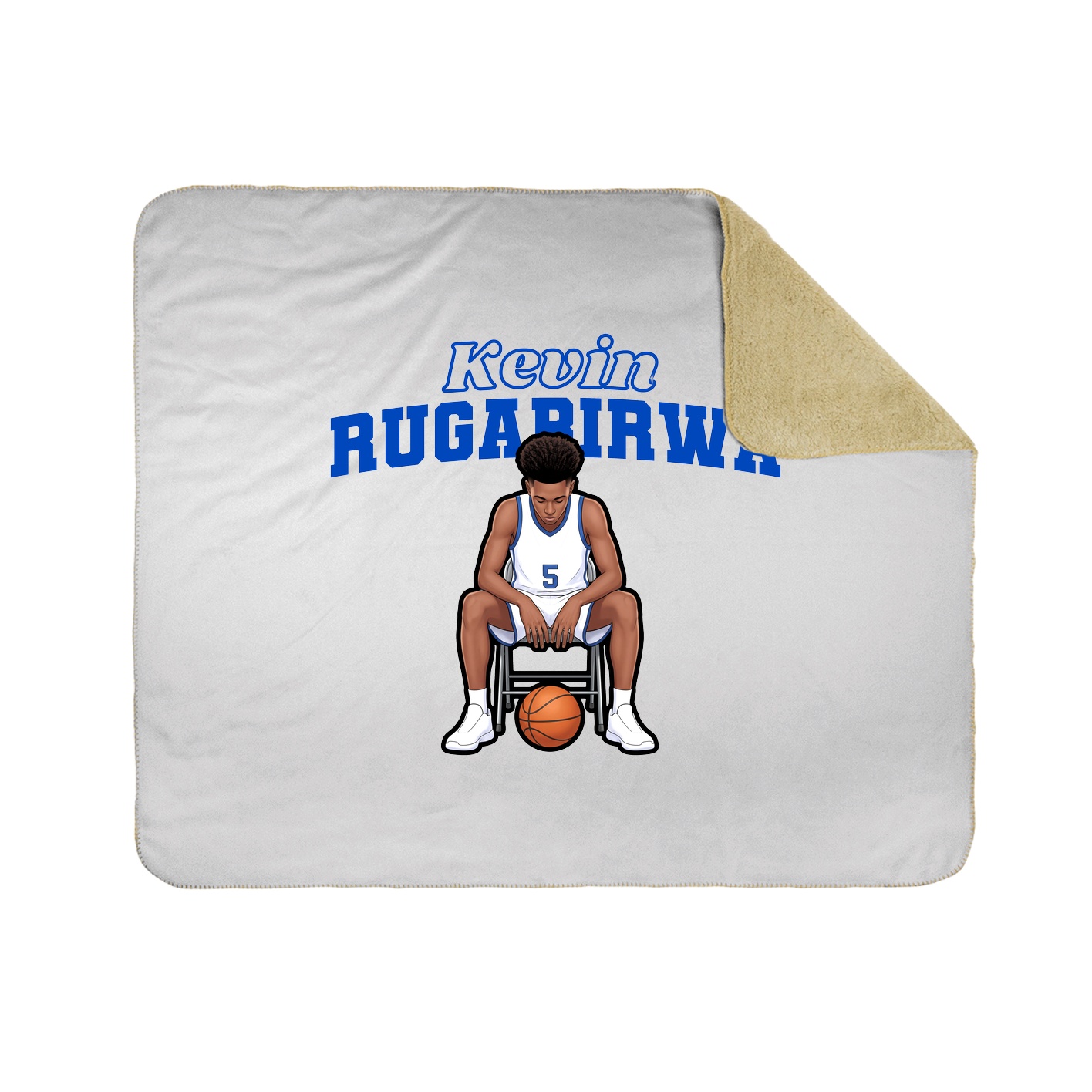 Throw Blanket — Name Arch in White