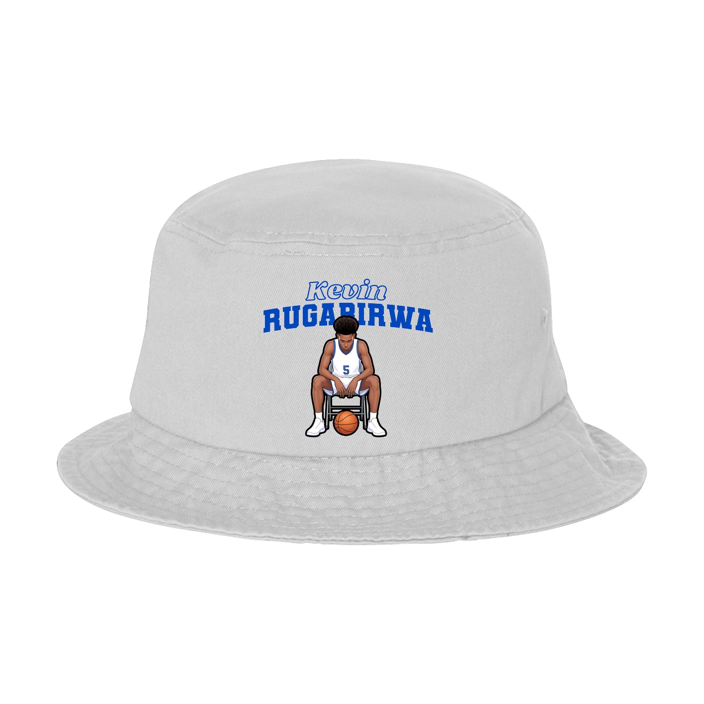 Bucket Cap — Name Arch in White