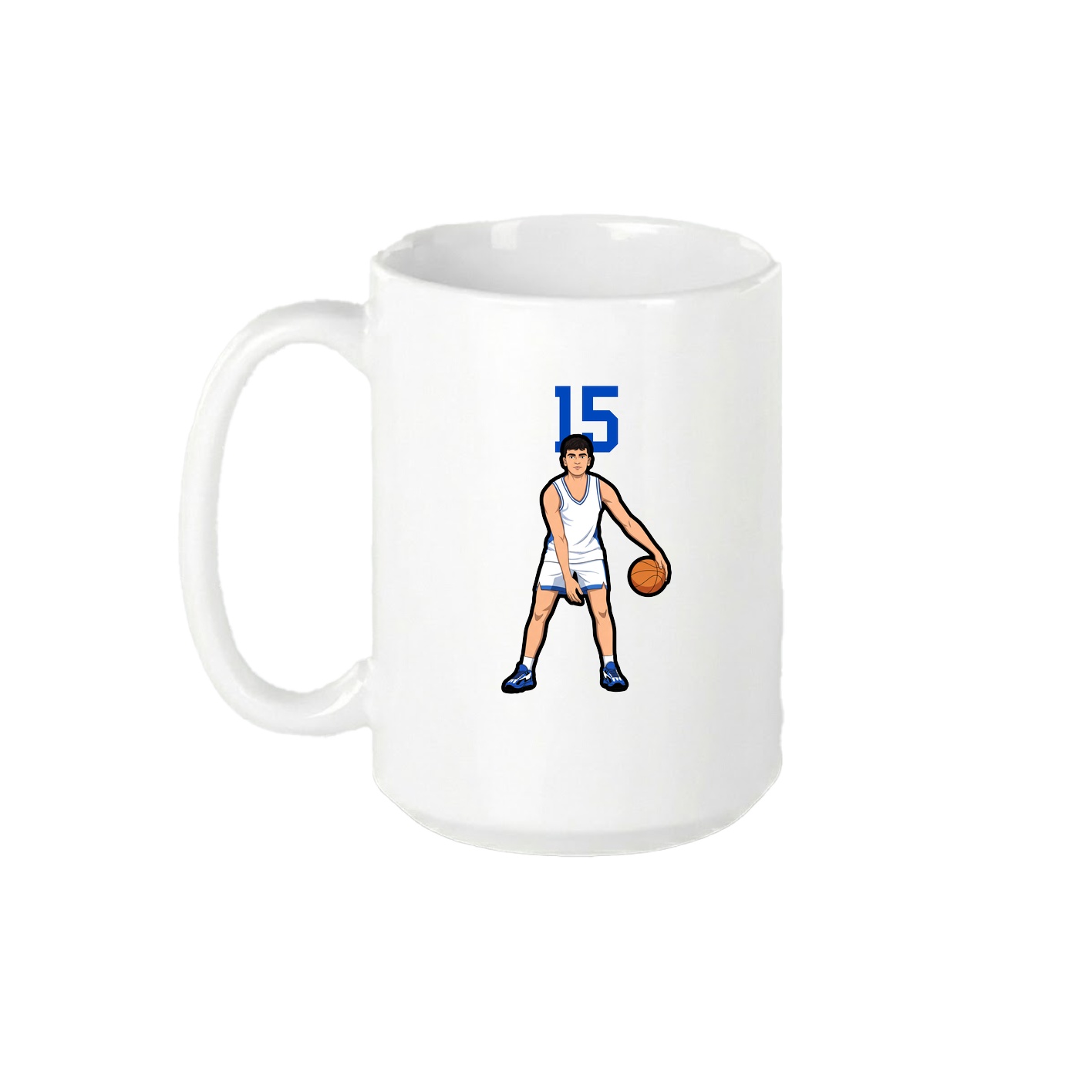 15oz Coffee Mug — Number Top in White