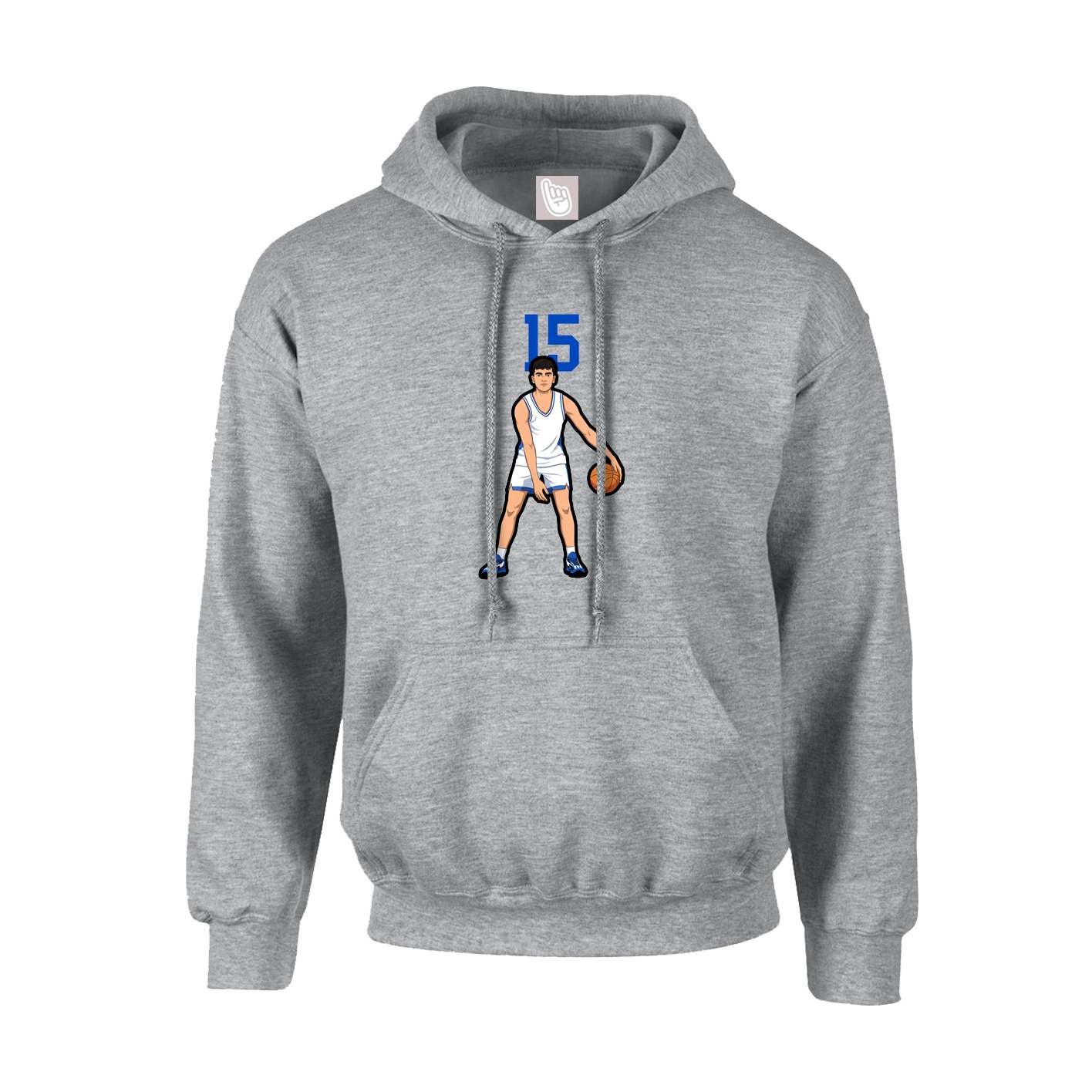 Hoodie — Number Top in Grey